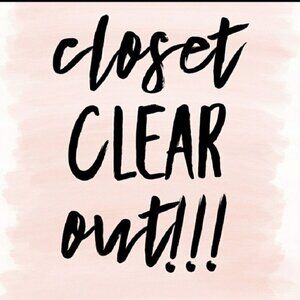 "Closet Clear=Out!  Steals, Deals & Shipping Discounts!"